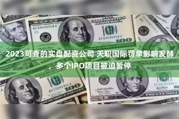 2023可查的实盘配资公司 天职国际罚单影响发酵，多个IPO项目被迫暂停