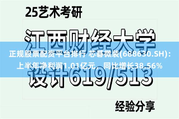 正规股票配资平台排行 芯碁微装(688630.SH)：上半年净利润1.01亿元，同比增长38.56%