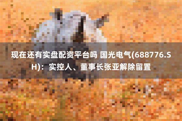 现在还有实盘配资平台吗 国光电气(688776.SH)：实控人、董事长张亚解除留置